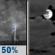 Tonight: A chance of showers and thunderstorms before 8pm. Mostly cloudy, with a low around 60. Northeast wind 2 to 7 mph. Chance of precipitation is 50%. New rainfall amounts less than a tenth of an inch possible. Tonight: Chance Showers And Thunderstorms then Mostly Cloudy