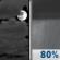 Tonight: Rain showers after 1am. Mostly cloudy, with a low around 53. Northeast wind 1 to 5 mph. Chance of precipitation is 80%. New rainfall amounts between a quarter and half of an inch possible. Tonight: Mostly Cloudy then Rain Showers