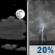 Tonight: Isolated showers and thunderstorms between 1am and 2am, then patchy fog. Partly cloudy, with a low around 60. Southwest wind 1 to 6 mph. Chance of precipitation is 20%. New rainfall amounts less than a tenth of an inch possible. Tonight: Partly Cloudy then Isolated Showers And Thunderstorms