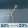 Tuesday: A chance of showers and thunderstorms before 4pm. Mostly cloudy, with a high near 80. West wind 2 to 6 mph. Chance of precipitation is 50%. New rainfall amounts less than a tenth of an inch possible. Tuesday: Chance Showers And Thunderstorms