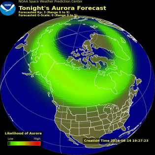 Auroral Viewline Forecast - Tonight